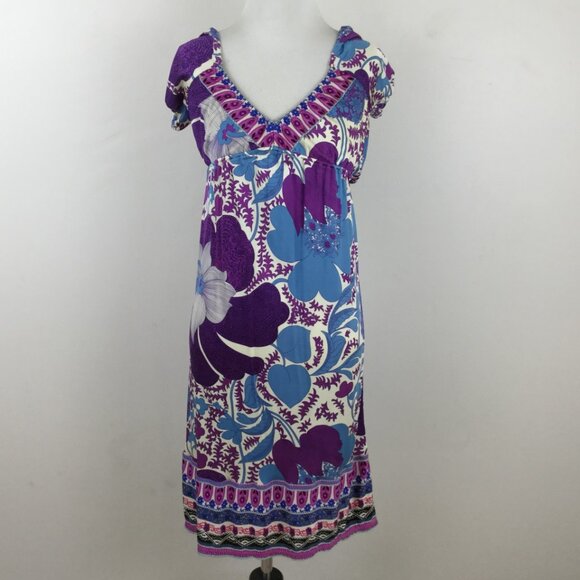 Vintage Hale Bob Silk Jersey Dress xs - Picture 8 of 9